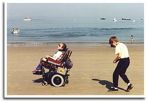 Photo of Harriet Davis on Tenby beach